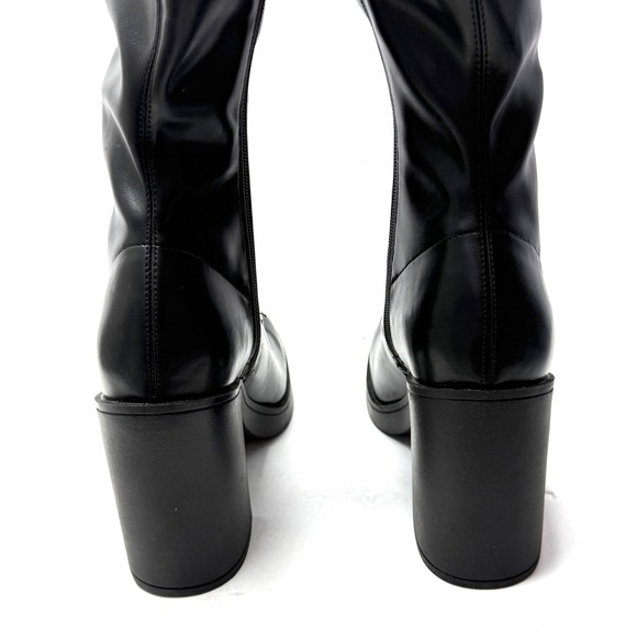 Madden Girl Women Dreammerr Stretch Knee-High Block-Heel Boot Black Size 6.5 NWT - Picture 8 of 11